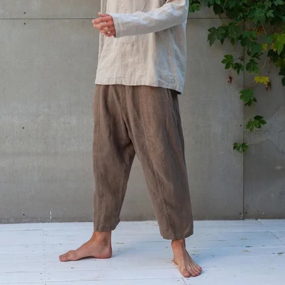 Manufacture De Lin 100% Linen Cocos Trouser Pants XS unisex - Picture 2 of 6